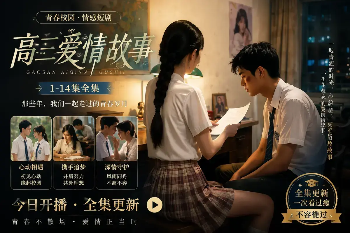 《AI短剧高三爱情故事》高清完整版在线观看 - 校园恋曲初见心动误会虐心毕业告白 - 高三爱情故事中字无删减全集免费看